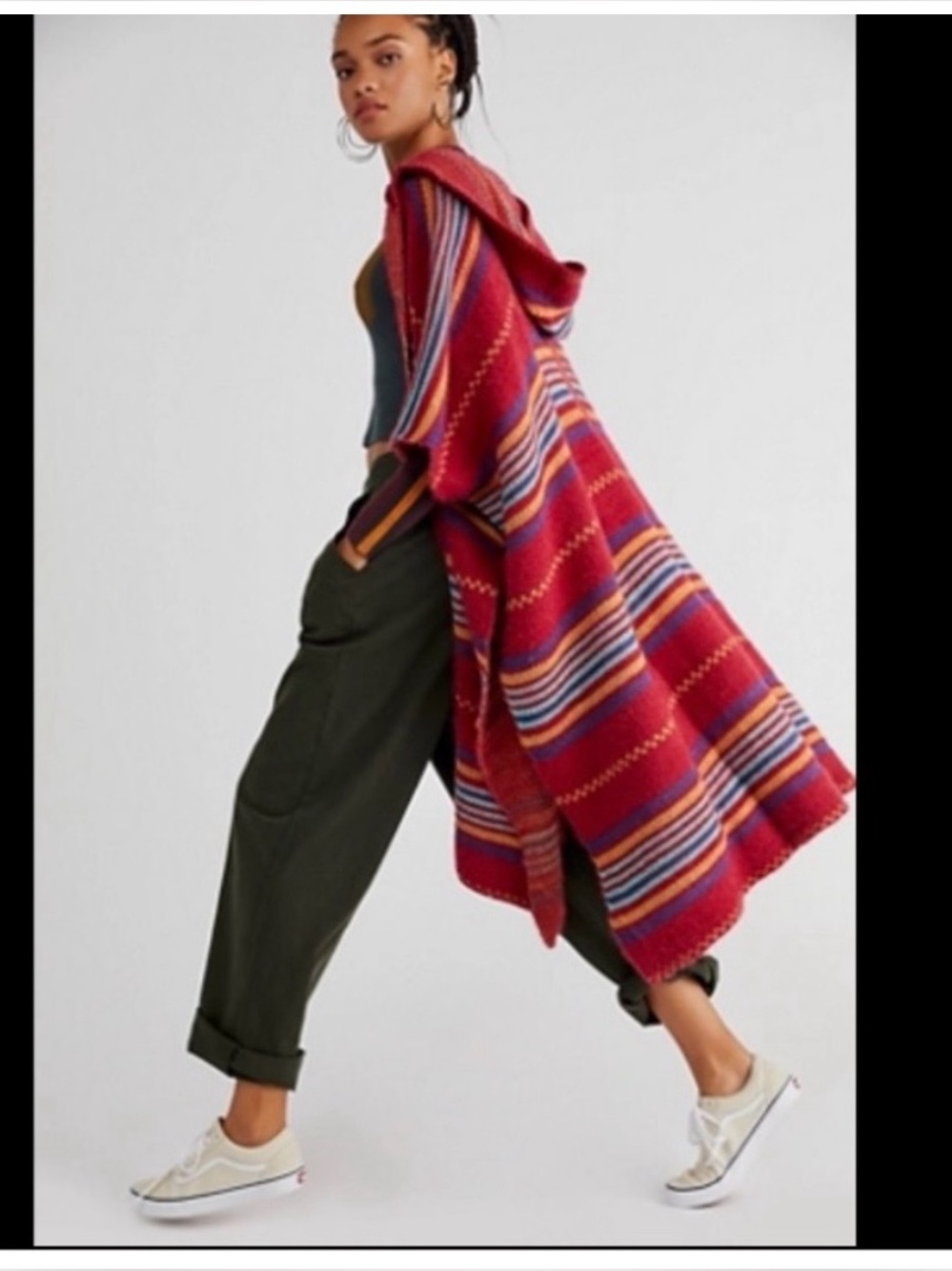 Free People Cold Canyon Hooded Poncho
